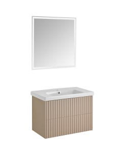 Комплект мебели для ванной Риола 80 124111 подвесной Капучино Asb-woodline