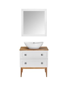 Комплект мебели для ванной Каталина 80 White 120971 Белый Asb-woodline