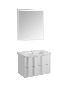 Комплект мебели для ванной Риола 80 124111 подвесной Белый Asb-woodline