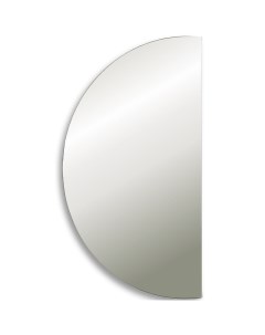 Зеркало Пиано 50 LED 00002470 с подсветкой полукруглое Silver mirrors