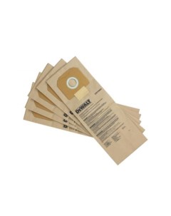 Мешки бумажные DWV9401 XJ для пылесосов DWV900 DWV901 DWV902 5 шт Dewalt