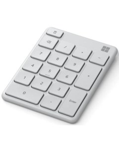 Клавиатура беспроводная Compact Numpad Glacier Bluetooth белый Microsoft