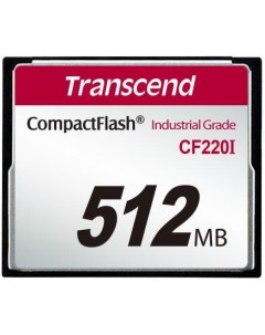 Промышленная карта памяти CompactFlash 220I 512 Мб SLC темп режим от 40 до 85 Transcend