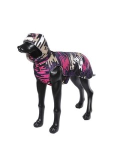 Куртка для собак зимняя 55см Розовый пестрый Rukka