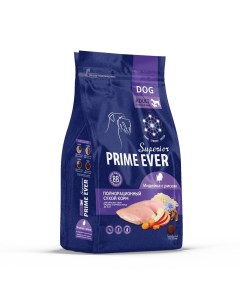 Корм для собак Superior для средних и крупных пород индейка с рисом сух 900г Prime ever