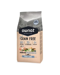 Adult Grain Free Сухой корм беззерновой для взрослых собак с ягненком 3 кг Ownat