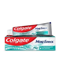 Зубная паста Макс Блеск с отбеливающими пластинками Кристальная мята 100мл Colgate