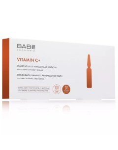 Концентрат с витамином С для сияния и гладкости кожи 10 ампул х 2 мл Babe laboratorios
