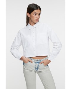 Блузка рубашка oversize хлопковая укороченная Befree