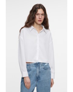 Блузка рубашка укороченная прямая Befree