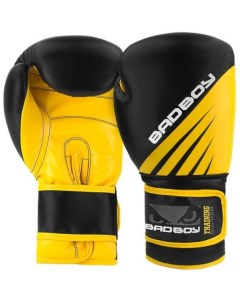 Боксерские перчатки Training Series Impact Boxing Gloves Black Yellow 16 oz Bad boy