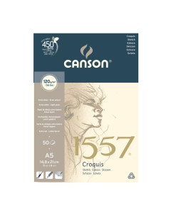 Альбом склейка для графики 1557 14 8х21см 50 л 120 г Canson