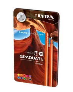 Набор цветных линеров Graduate Fine Liner 10 цв Lyra