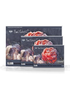 Скетчбук-склейка для акварели "Цветок" 20 л 300 г, среднезернистая, хлопок 50% Paul rubens