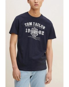 Хлопковая футболка с логотипом бренда Tom tailor