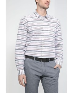 Рубашка из смеси хлопка и льна в полоску Esprit casual