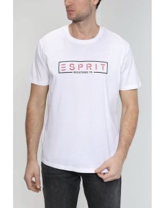 Хлопковая футболка с логотипом бренда Esprit casual