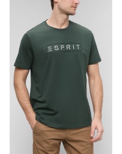 Хлопковая футболка с логотипом Esprit casual