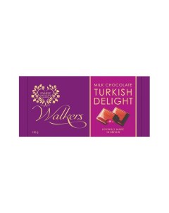 Молочный шоколад с ароматом розы с начинкой рахат лукум Turkish delight 150 гр Walkers