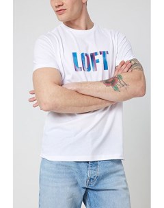 Хлопковая футболка с логотипом Loft