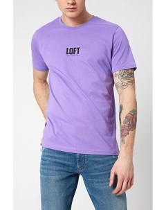 Хлопковая футболка с логотипом бренда Loft