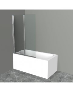 Шторка на ванну Uno V 2 80 150 C Cr стекло прозрачное Belbagno