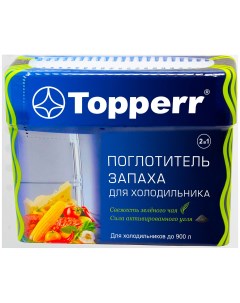 Поглотитель запаха для холодильника гелевый Зеленый чай уголь 3118 Topperr