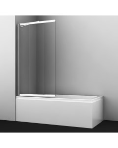 Шторка на ванну Main 80х140 профиль хром стекло прозрачное Wasserkraft