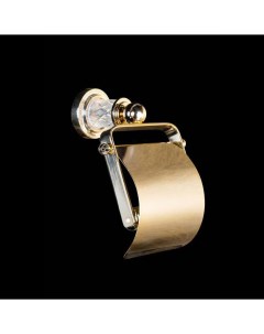 Держатель для туалетной бумаги Murano Cristal 10901 CRST G золото с крышкой Boheme