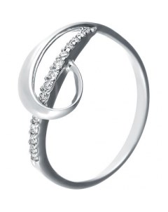 Кольцо с 15 бриллиантами из белого золота Джей ви