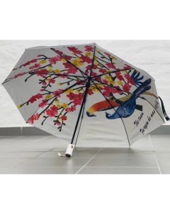 Зонт женский 555 полный автомат чёрно белый двухсторонний Arman umbrella