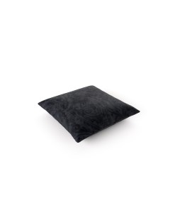 Подушка Черные цветы Ткань Велсофт Графит 50x50 Verda