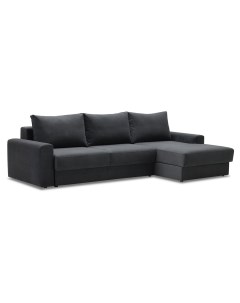 Угловой диван кровать Таурус правый Ткань Brendy Grafite серый 136x169 Орматек