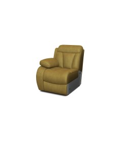 Кресло Модуль Манчестер с ящиком левый Ткань Экозамша Tesoro Amber 83x104 Орматек
