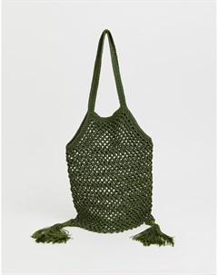 Зеленая сетчатая сумка Pull & bear