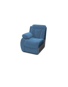 Кресло Модуль Манчестер с ящиком левый Ткань Экозамша Breeze Blue 83x104 Орматек