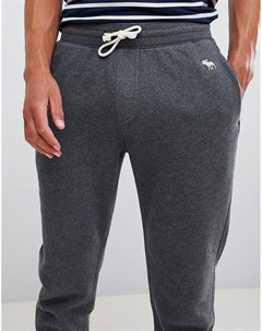 Темно серые спортивные брюки с логотипом Abercrombie & fitch