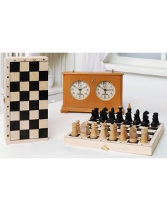 Шахматы обиходные деревянные с дорожной деревянной доской quot Классика quot 450 20 Nobrand