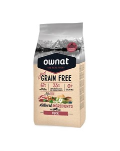 Adult Grain Free Сухой корм для взрослых собак с уткой 3 кг Ownat