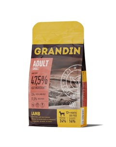 Сухой корм для взрослых собак мелких пород с ягненком 400 гр Grandin