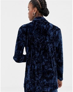 Бархатный пиджак смокинг с винтажными пуговицами Inspired Reclaimed vintage