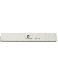 Пилка широкая для ногтей 100 180 серая в индивидуальной упаковке Tnl professional