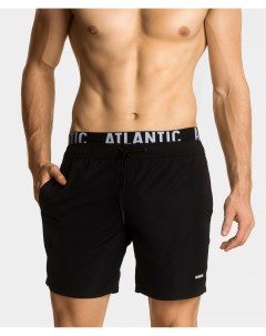 Пляжные шорты мужские 1 шт в уп полиэстер черные Atlantic