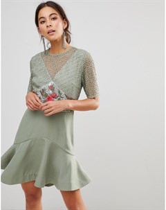 Платье мини с цветочной вышивкой Keepsake®