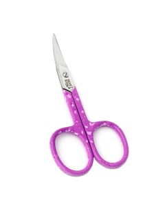 Ножницы для ногтей изогнутые лезвия розовое покрытие Silver star