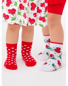 Носки детские трикотажные для девочек 2 пары в комплекте Playtoday baby