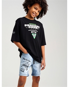 Шорты текстильные джинсовые для мальчиков Playtoday tween