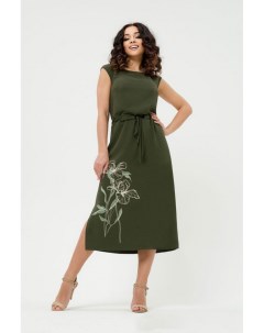 Платье вискозное Мавлюда зеленое Инсантрик