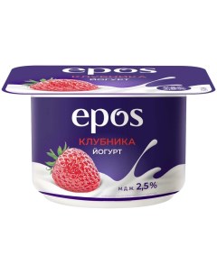 Йогурт густой с клубникой 2 5 120 г Epos
