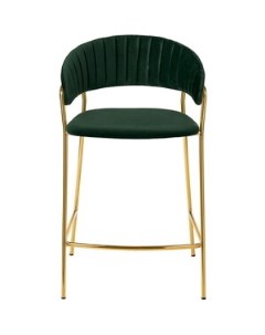 Полубарный стул Turin зеленый с золотыми ножками FR 0908 Bradex
